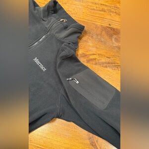 Marmot Black Fleece Jacket with Sleeve Pocket